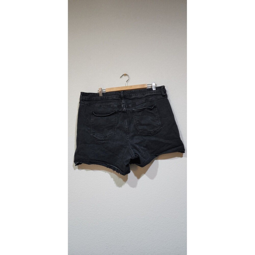 Torrid Womens Shorts Black Denim Vintage Stretch Mid Cheeky Cut Off Plus Size 20